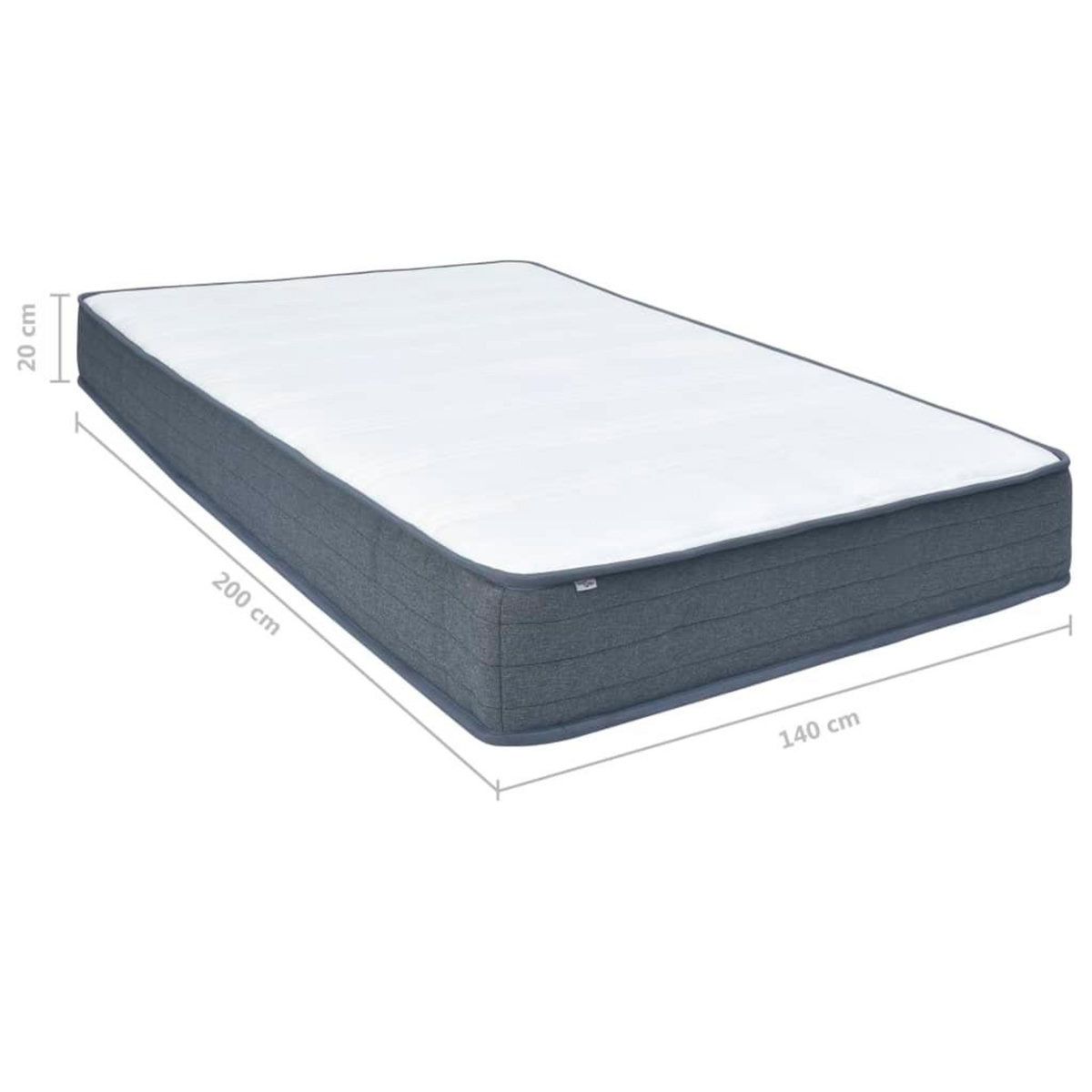 VIDAXL Matelas de sommier tapissier 200x140x20 cm