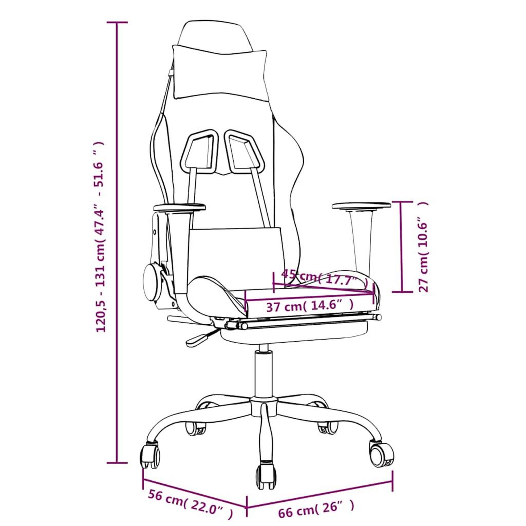Voir la diapositive 6 : VIDAXL Chaise de jeu de massage avec repose-pied Blanc rose Similicuir