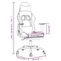 Voir la diapositive 6 : VIDAXL Chaise de jeu de massage avec repose-pied Blanc rose Similicuir