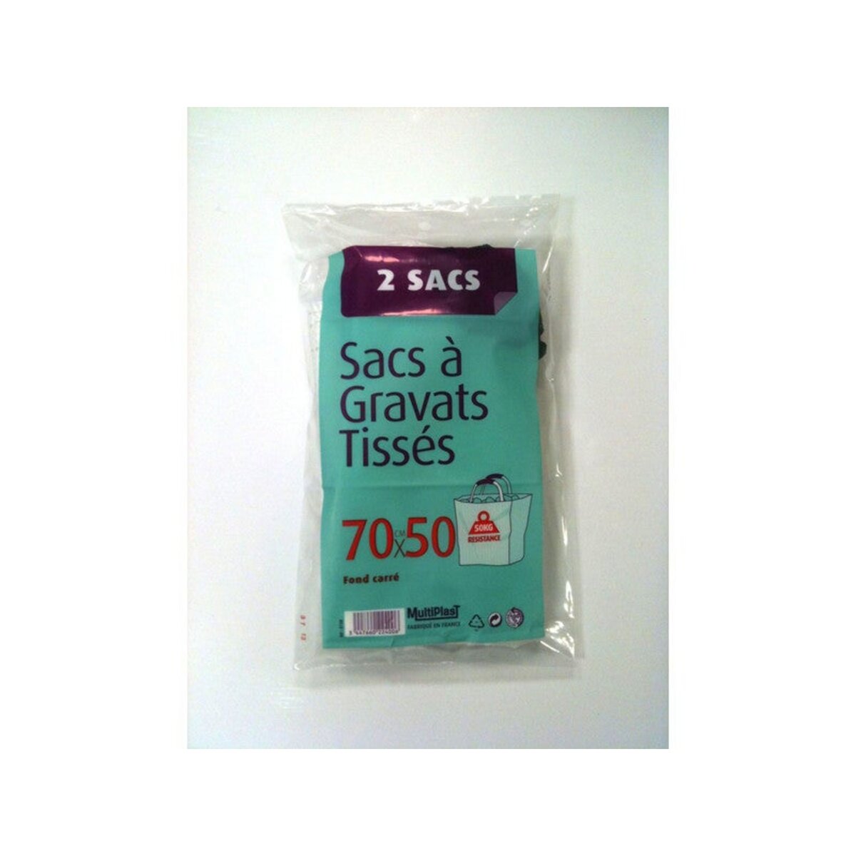 CENTRALE BRICO Sac Gravats Multiplast H.50 X L.40 Cm 80L Blanc