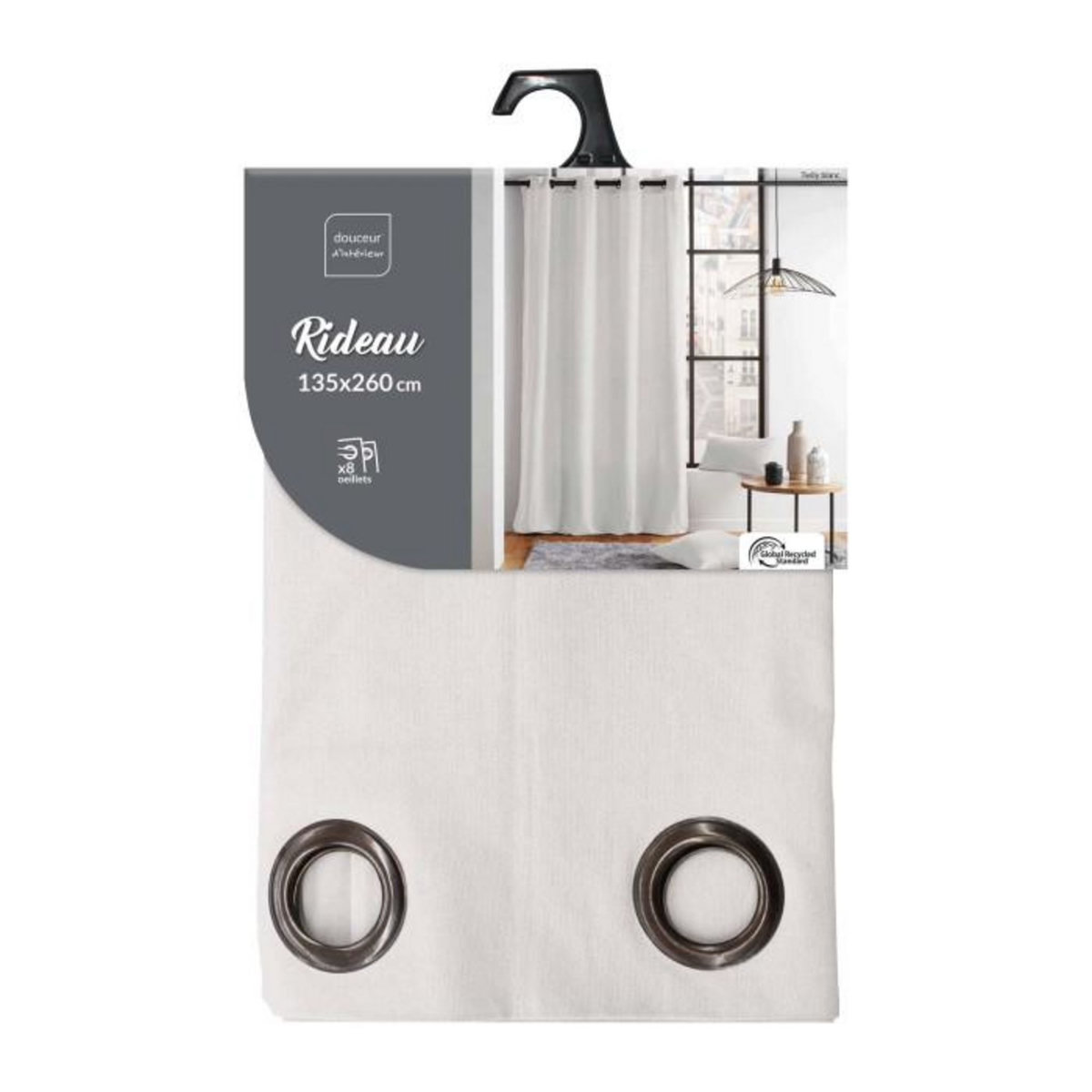 Paris Prix Rideau à Œillets  Twily  135x260cm Blanc