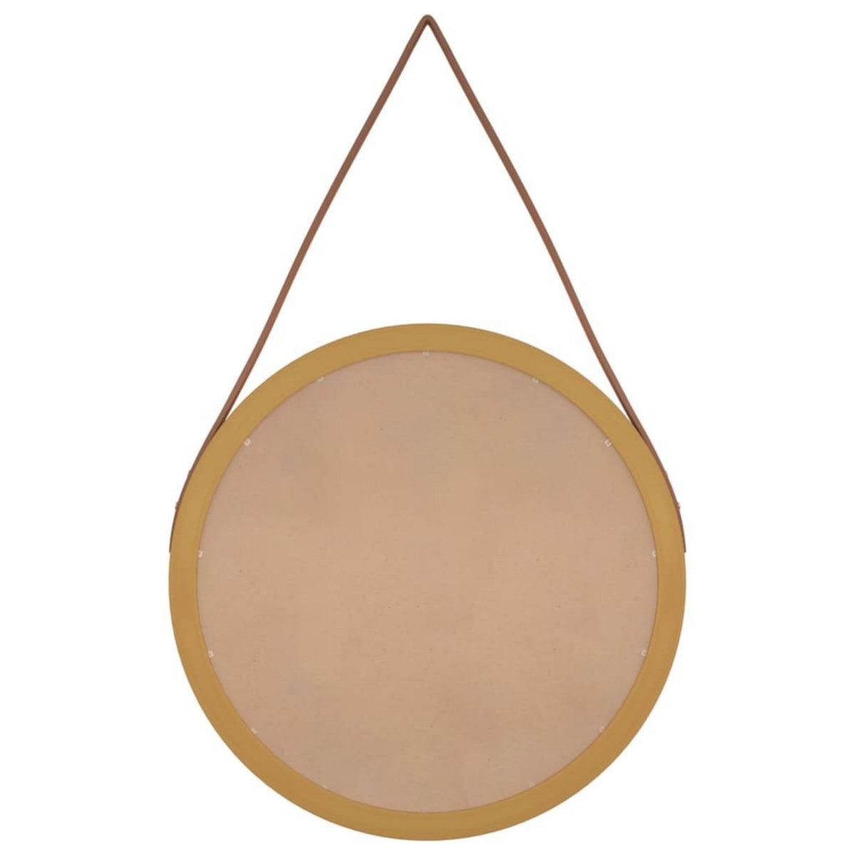 VIDAXL Miroir mural avec sangle Dore Ø 45 cm