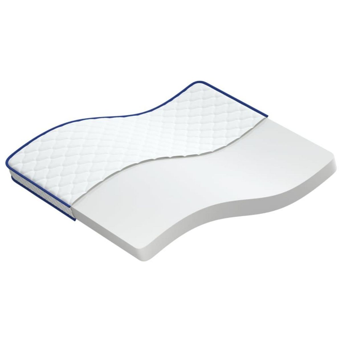 VIDAXL Matelas en mousse a memoire de forme 200 x 180 x 17 cm doux