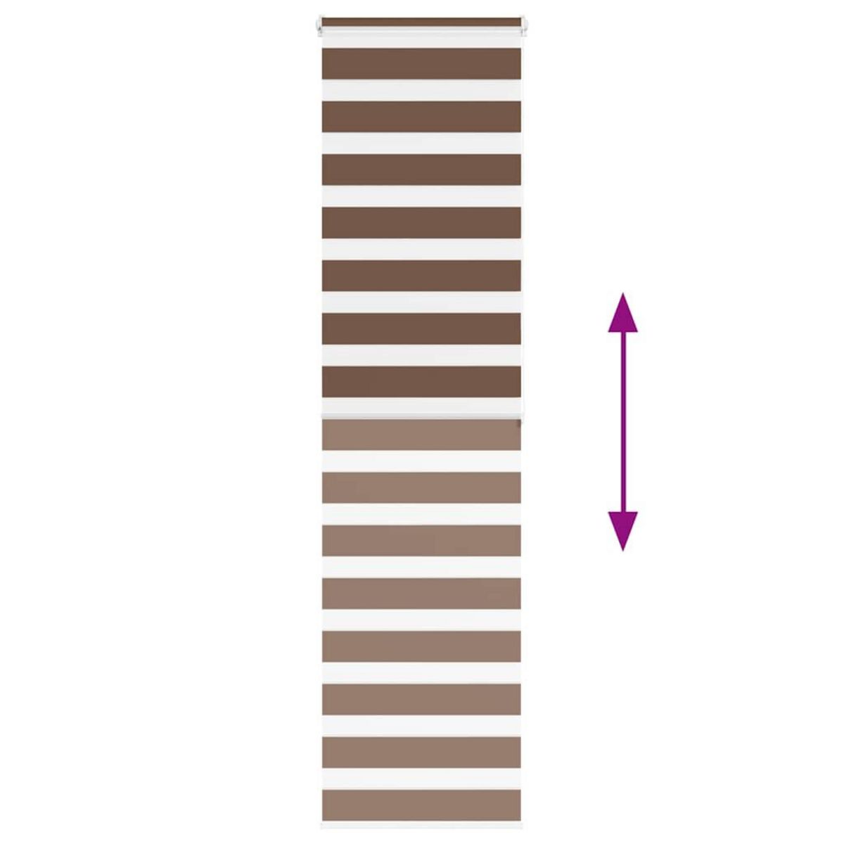 VIDAXL Store zebre marron 65x200 cm largeur du tissu 60,9 cm polyester