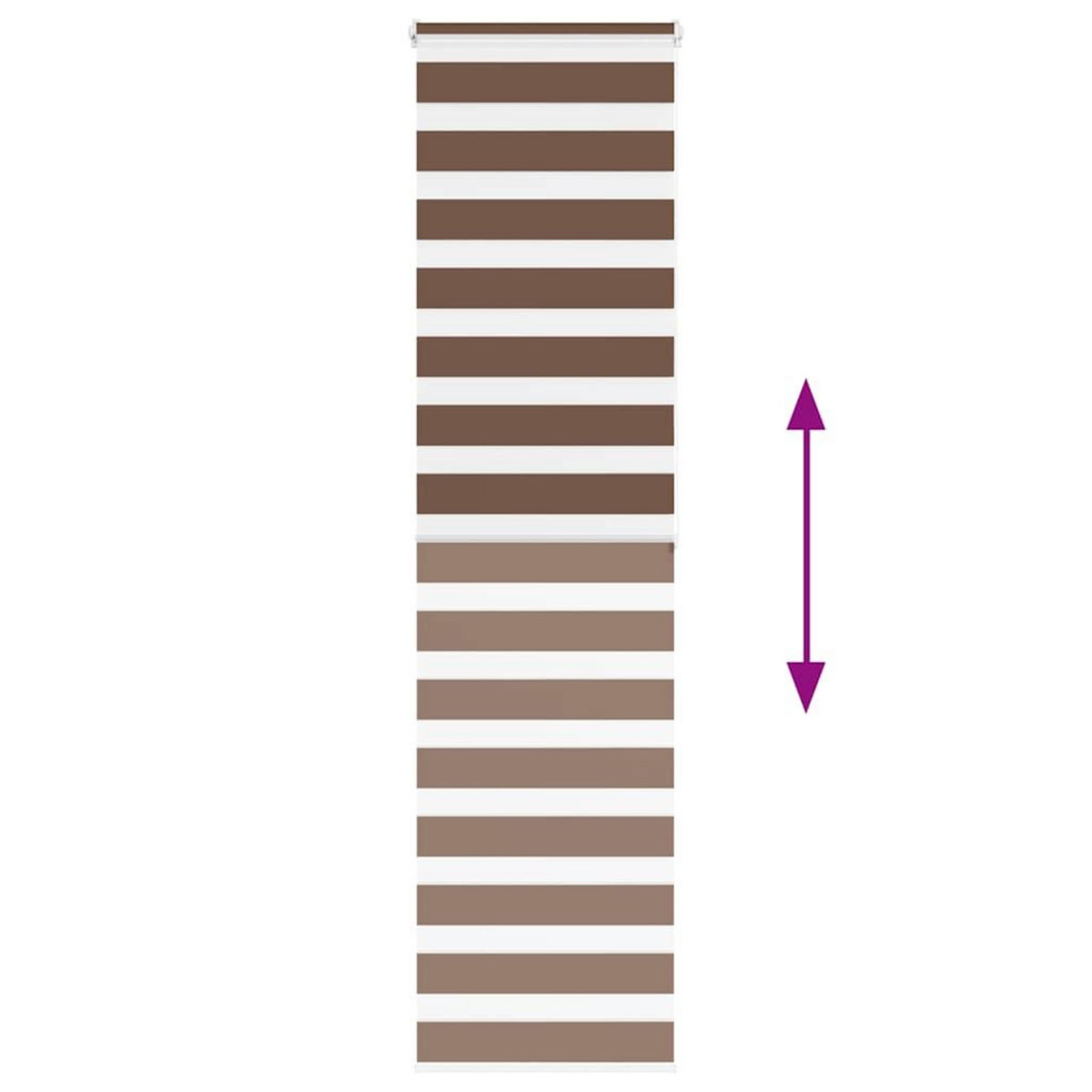 VIDAXL Store zebre marron 65x200 cm largeur du tissu 60,9 cm polyester