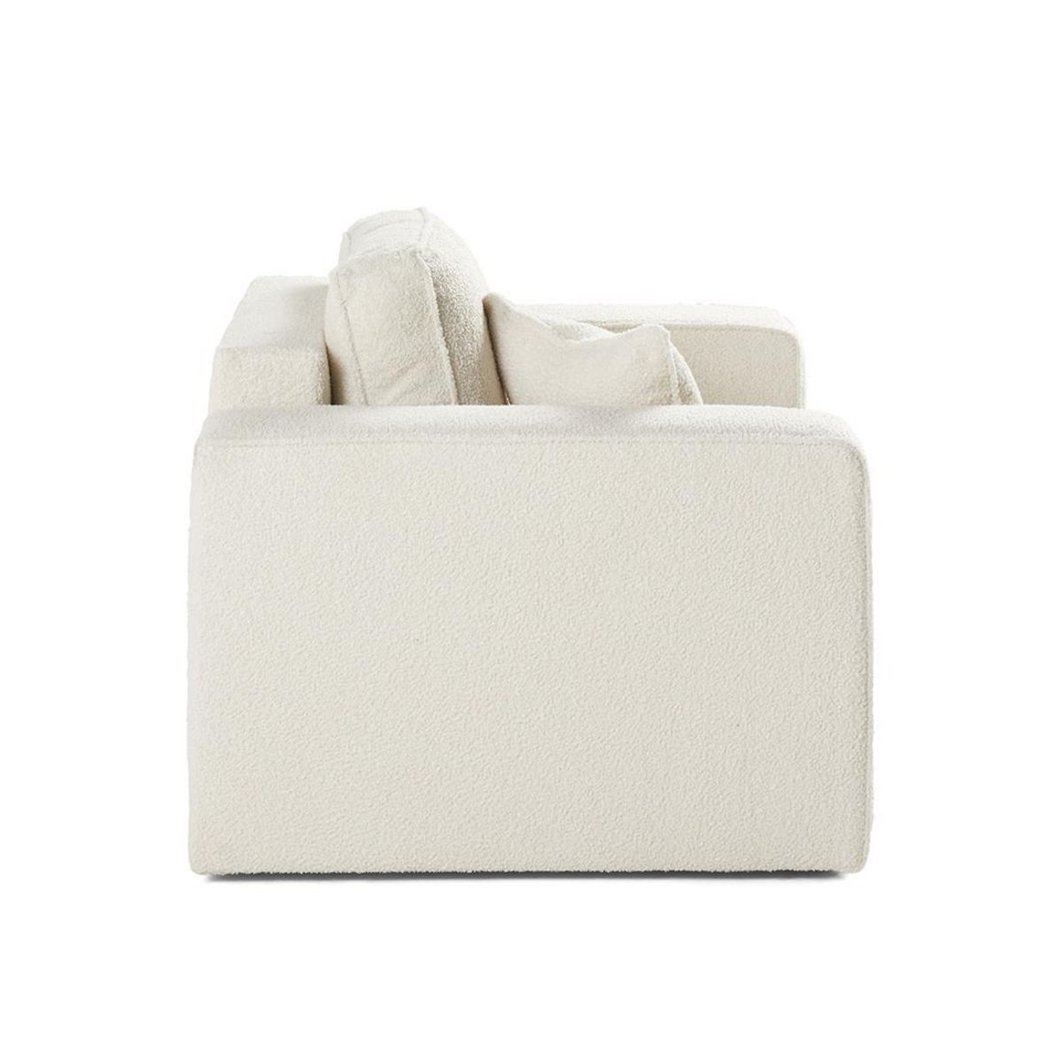 BEST MOBILIER Topaze - fauteuil - en tissu bouclette