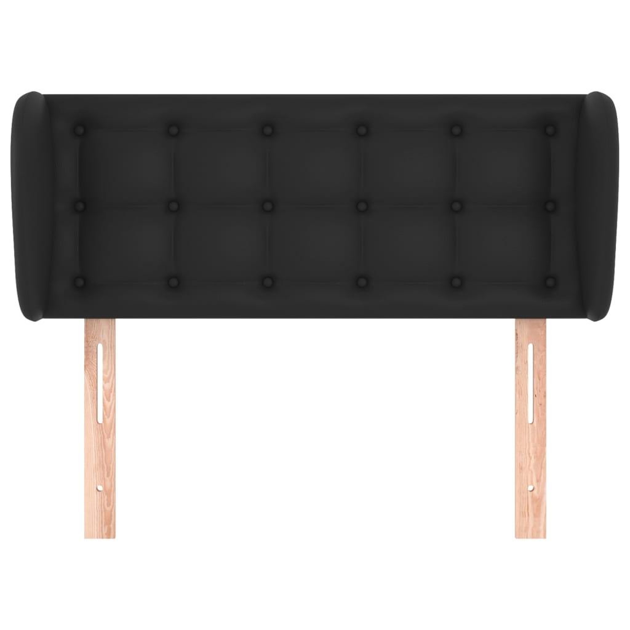 Voir la diapositive 3 : VIDAXL Tete de lit avec oreilles Noir 103x23x78/88 cm Similicuir