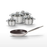 ELO Lot Poêle 24 cm Elo Bistro Line & 4 Faitouts Elo Brillant