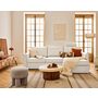 Voir la diapositive 1 : BEST MOBILIER Barrie - canapé d'angle réversible 4 places avec têtière amovible en tissu