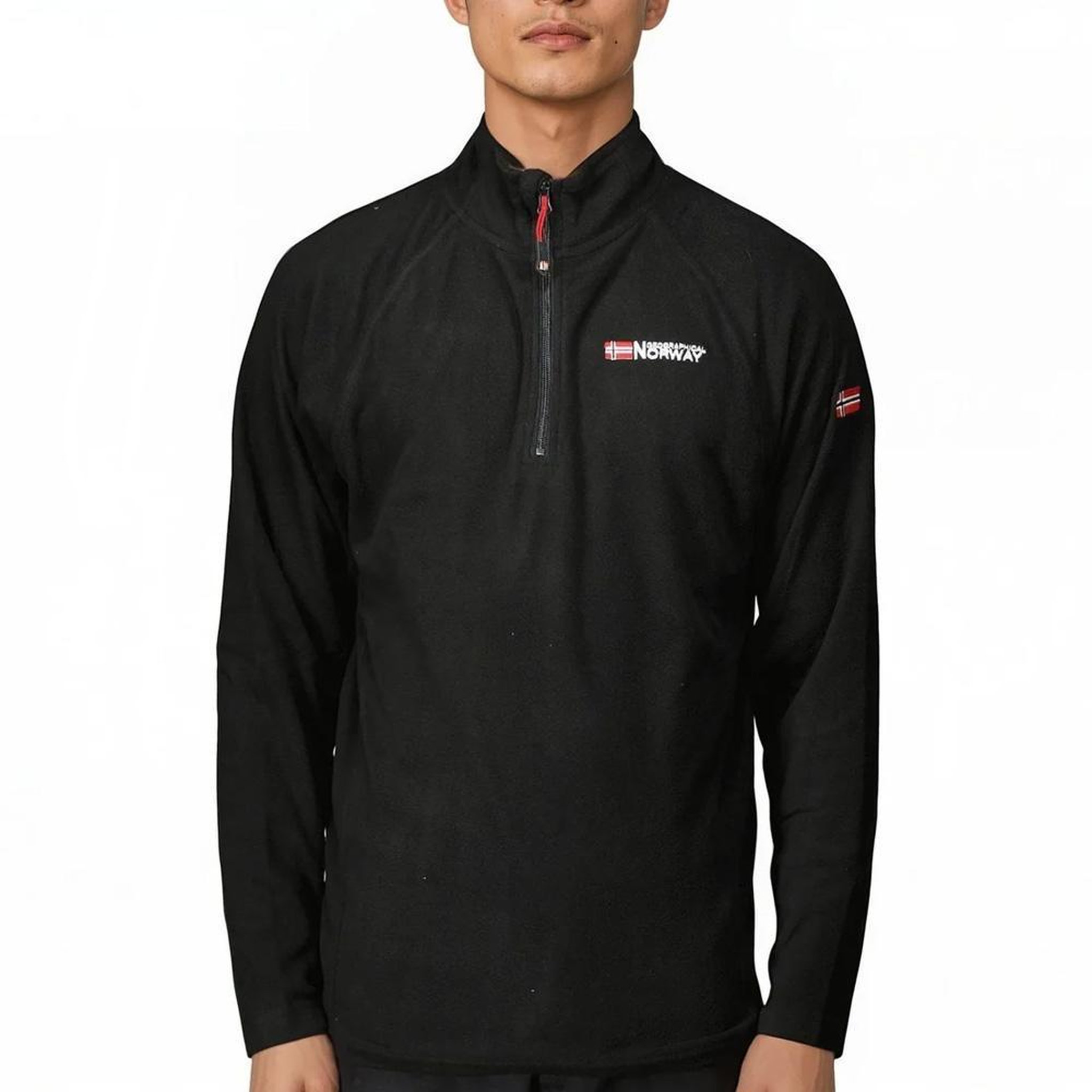 GEOGRAPHICAL NORWAY Veste Polaire 1/4 de Zip  Homme Geographical Norway Men 233. Coloris disponibles : Noir