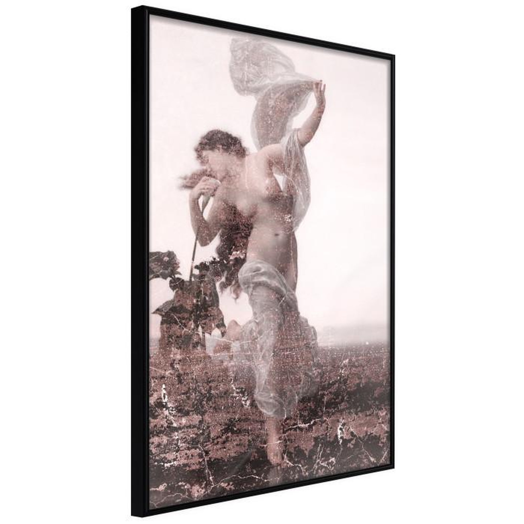 Paris Prix Affiche Murale Encadrée  Dancing in the Field. Coloris disponibles : Jaune, Noir