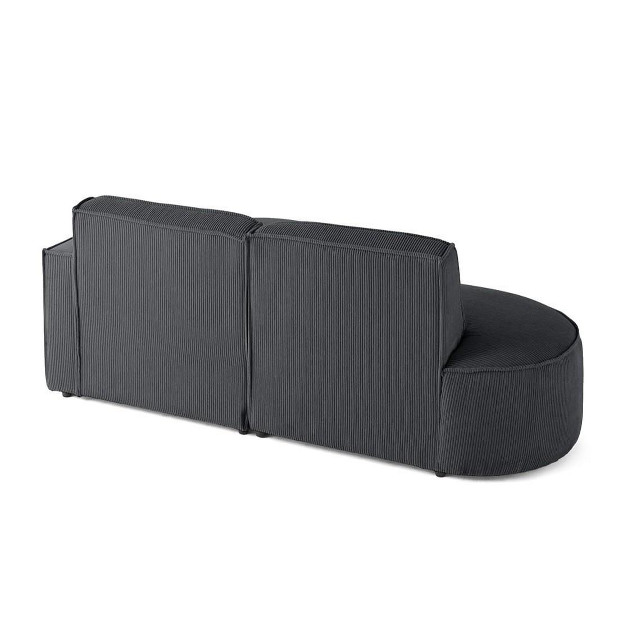 Voir la diapositive 6 : LISA DESIGN Spiaggia - canapé d'angle droit - forme arrondie - 4 places - en velours côtelé