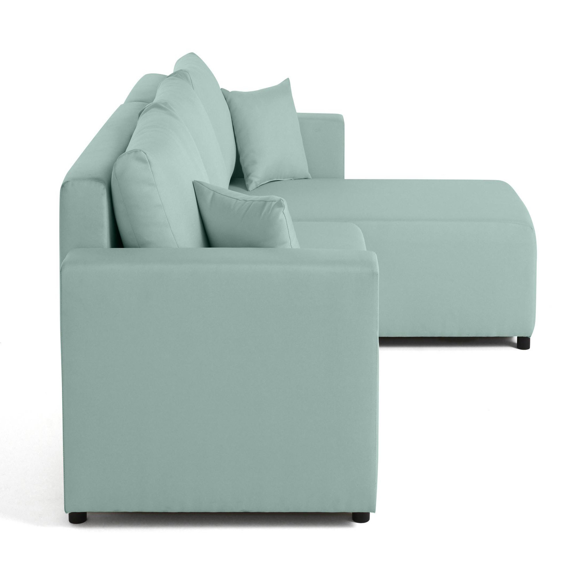Voir la diapositive 6 : BEST MOBILIER Regala - canapé d'angle réversible - 4 places - convertible avec coffre - en tissu