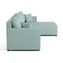 Voir la diapositive 6 : BEST MOBILIER Regala - canapé d'angle réversible - 4 places - convertible avec coffre - en tissu