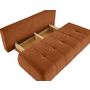 Voir la diapositive 3 : BEST MOBILIER Bowie - canapé 3 places convertible coffre + coussin rond inclus en tissu texturé