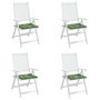 Voir la diapositive 4 : VIDAXL Coussins de chaise lot de 4 motif de feuilles 40x40x3 cm tissu