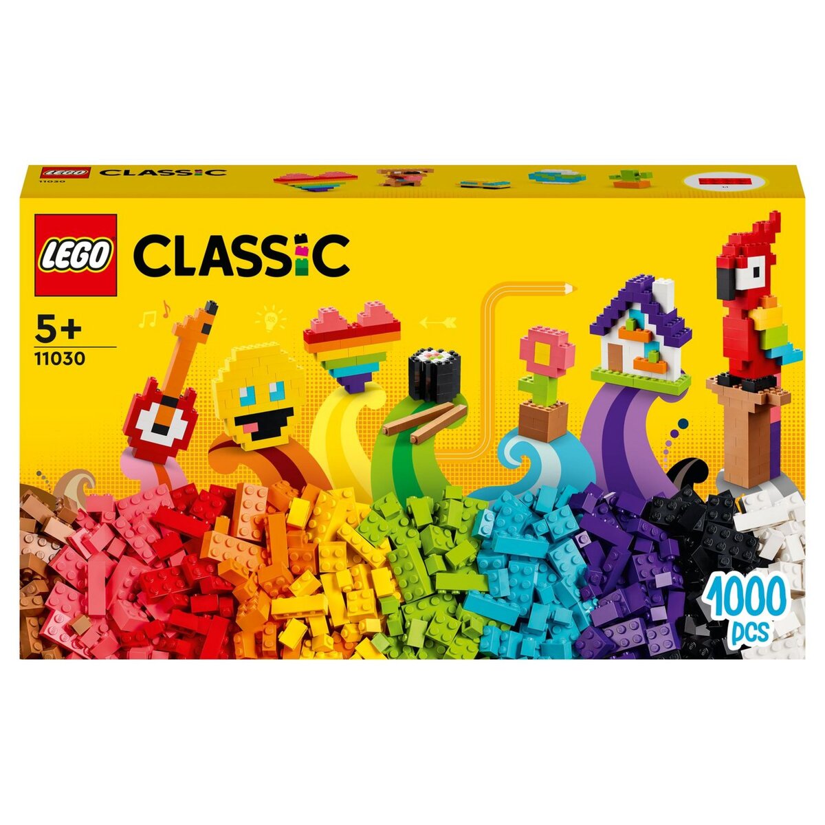 LEGO 11028 Classic L'Amusement Créatif Pastel, Jouets Briques pour Filles  et Garçons Dès 5 Ans : Crème Glacée, Dinosaure, Chat et Plus, Cadeau
