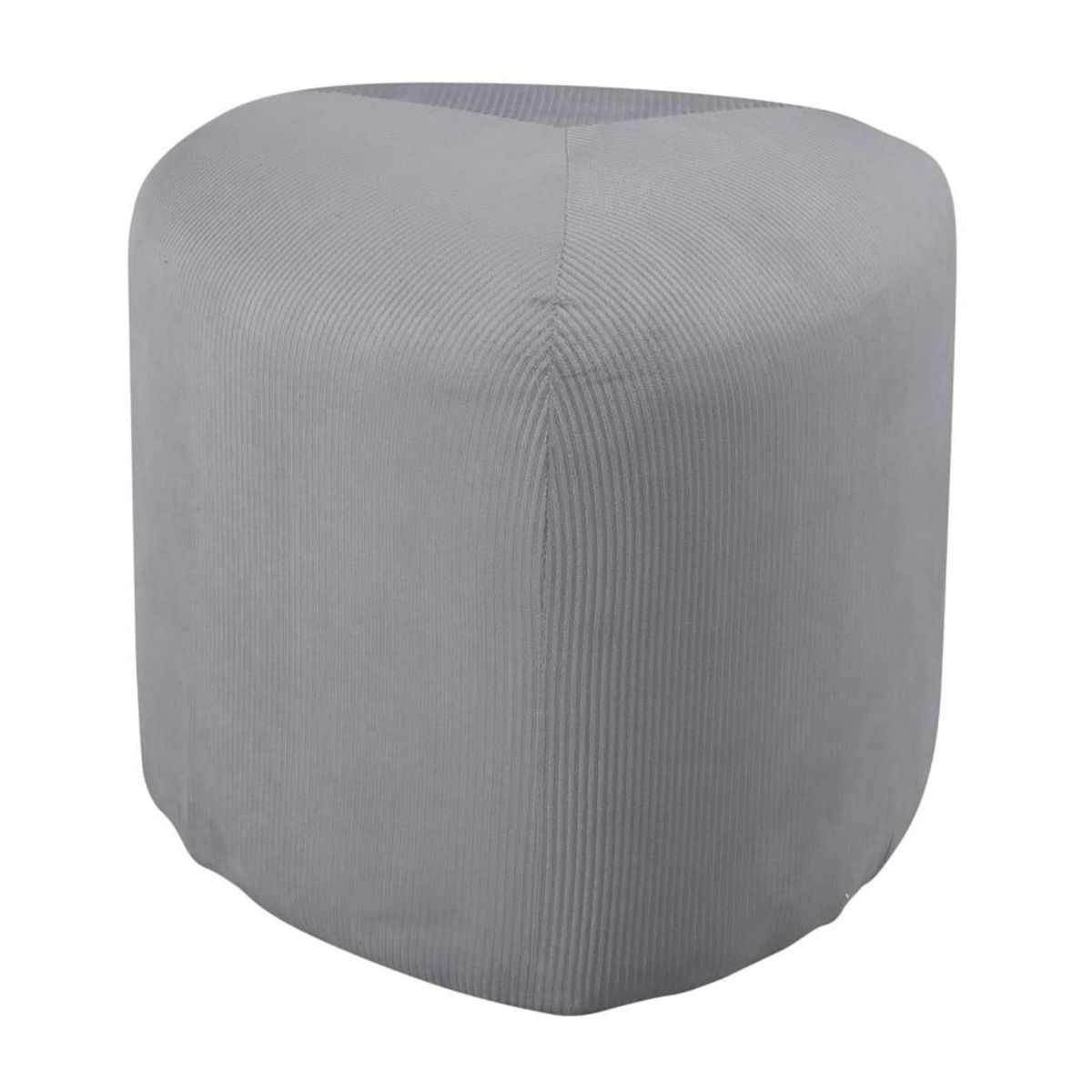 Venture Home Venture Home Pouf Peg 46x46x41 cm Velours cotele Gris