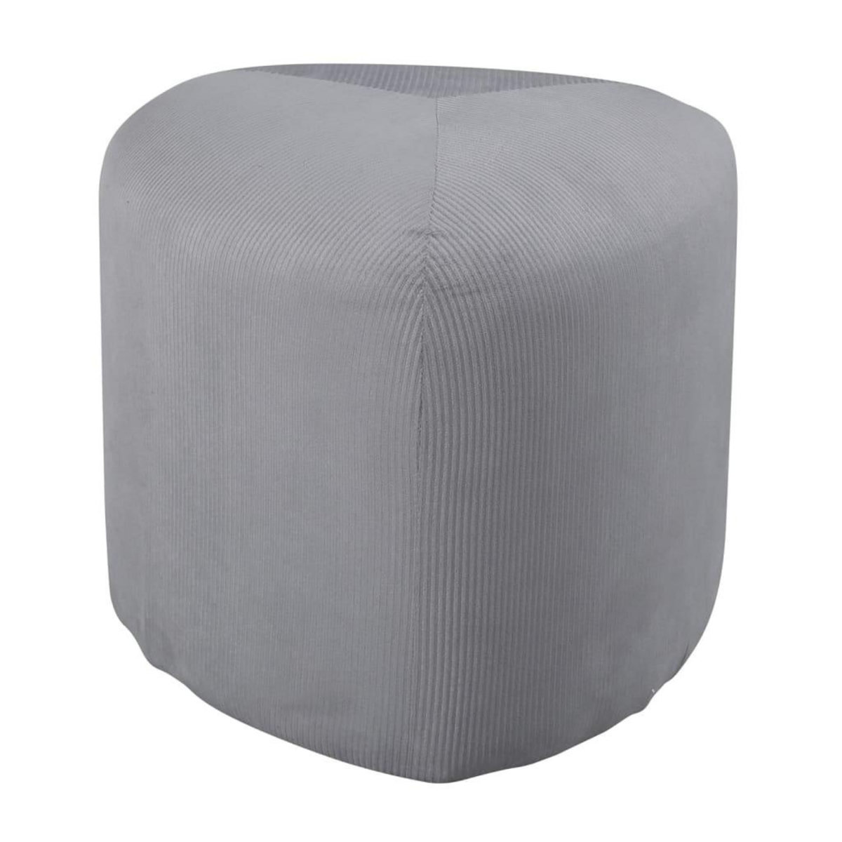 Venture Home Venture Home Pouf Peg 46x46x41 cm Velours cotele Gris