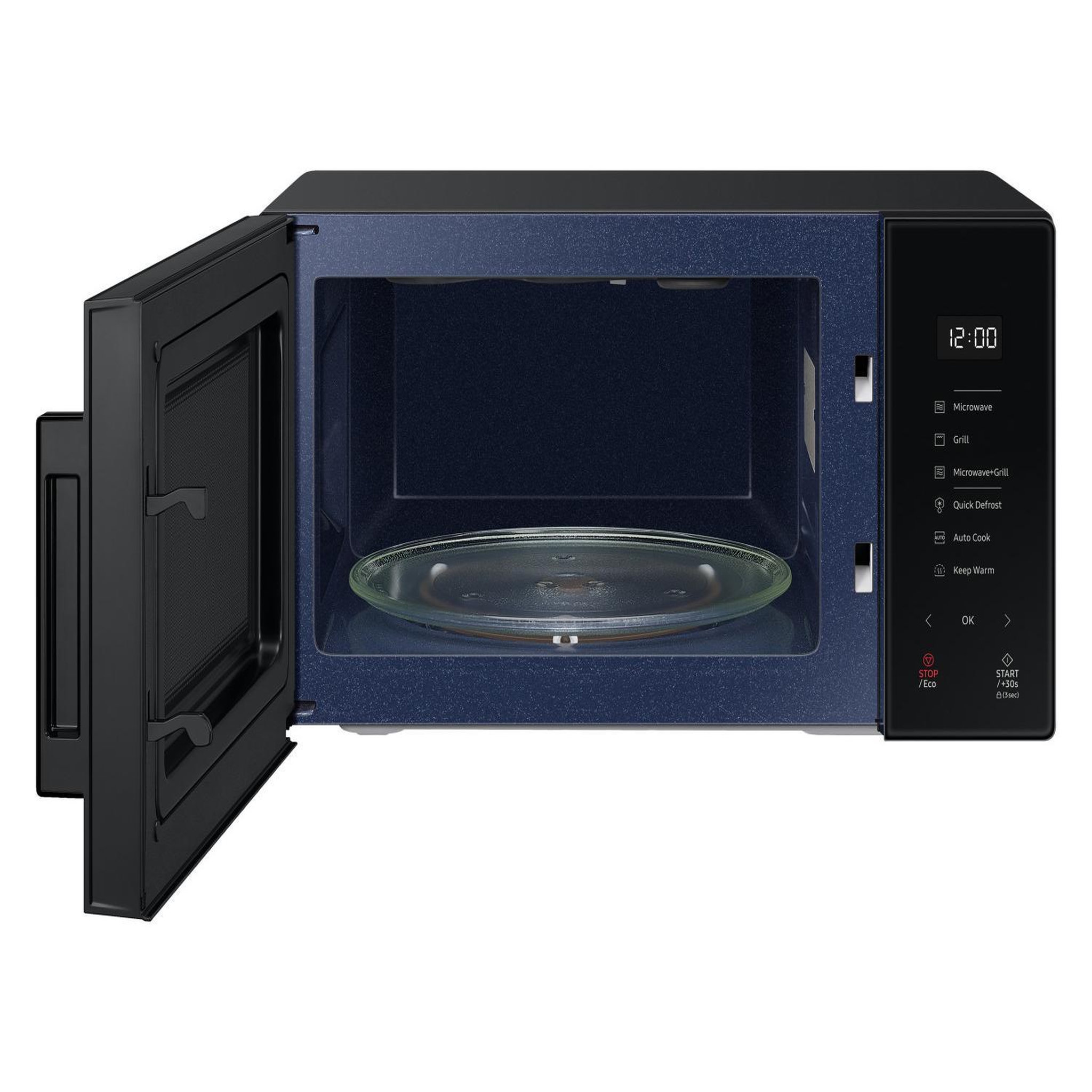 Voir la diapositive 3 : Samsung Micro-ondes Samsung MG23T5018AK avec grill 800W 23L noir