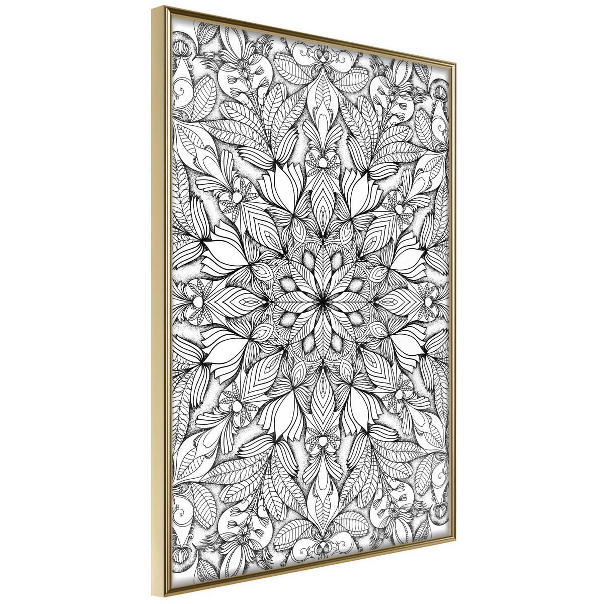 Voir la diapositive 1 : Paris Prix Affiche murale encadrée  colourless mandala