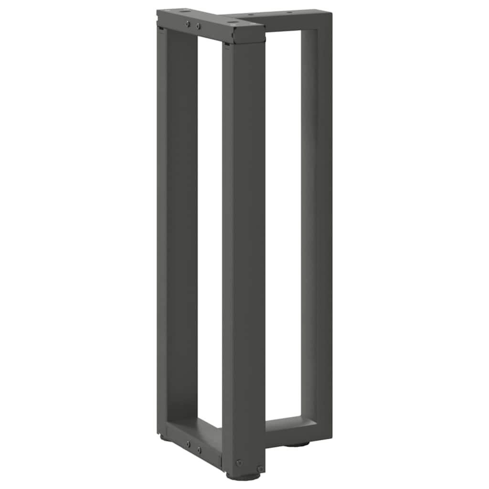 Voir la diapositive 4 : VIDAXL Pieds de table console forme de T 2 pcs 25x28x(72-73) cm acier