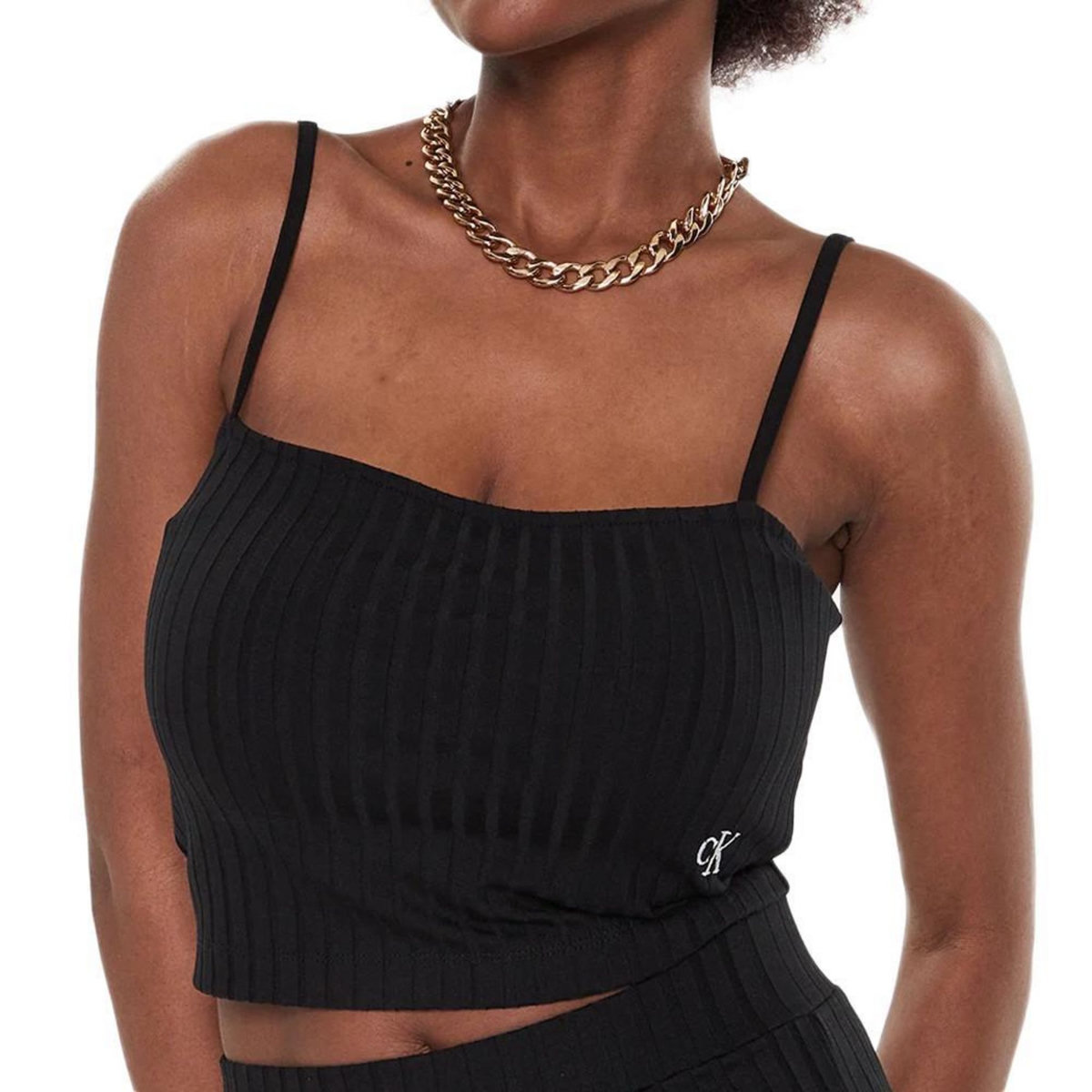 CALVIN KLEIN JEANS Top  Femme Calvin Klein Jeans Rib Cropped Strappy