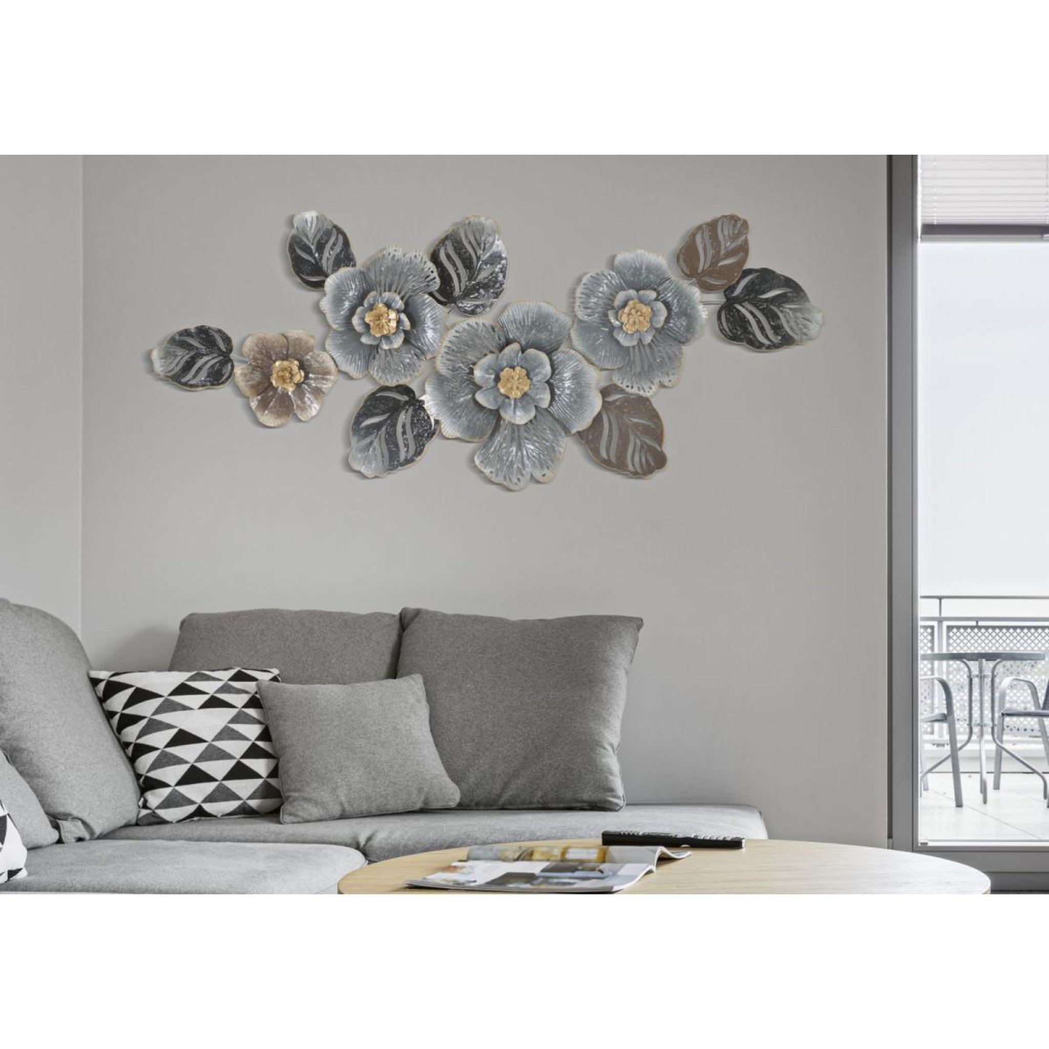Voir la diapositive 5 : Paris Prix Décoration murale en métal  greys  157cm multicolore