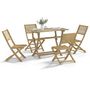 Voir la diapositive 1 : VIDAXL Ensemble a manger de jardin 5 pcs Bois d'acacia solide