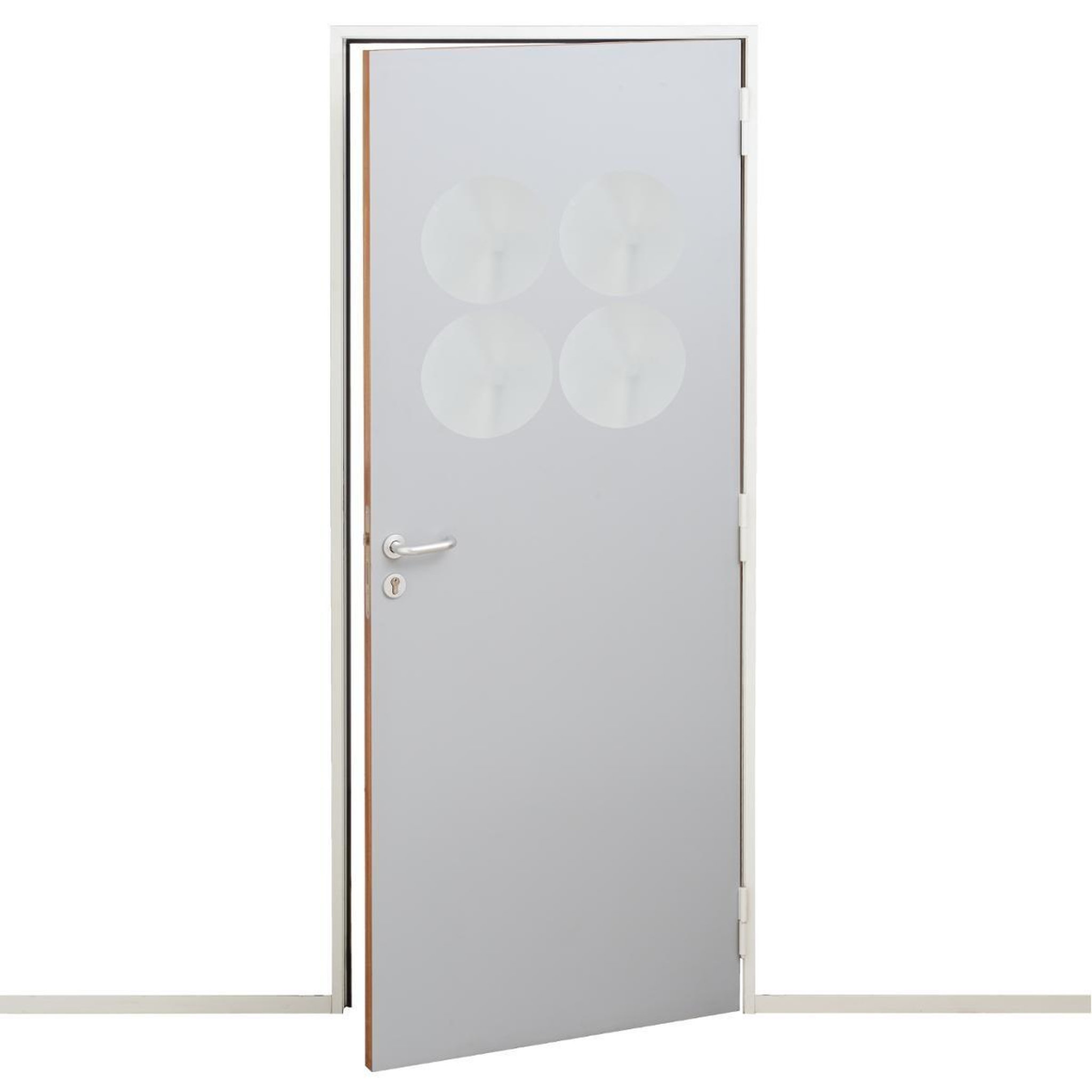 Voir la diapositive 2 : ATMOSPHERA Lot de 4 miroirs adhésifs  rond  20x20cm argent