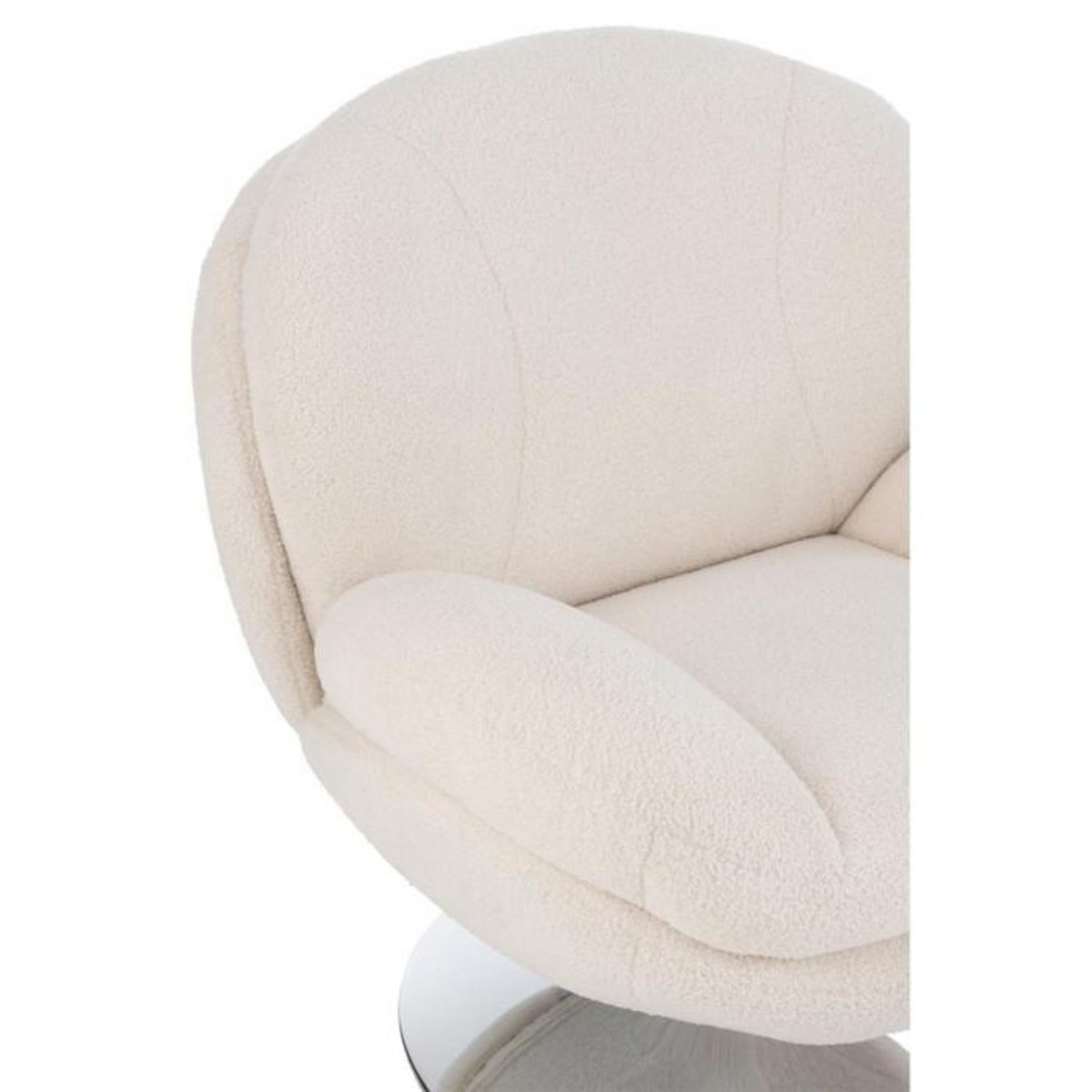 Paris Prix Fauteuil Relax & Repose-Pieds  Frosted  88cm Crème
