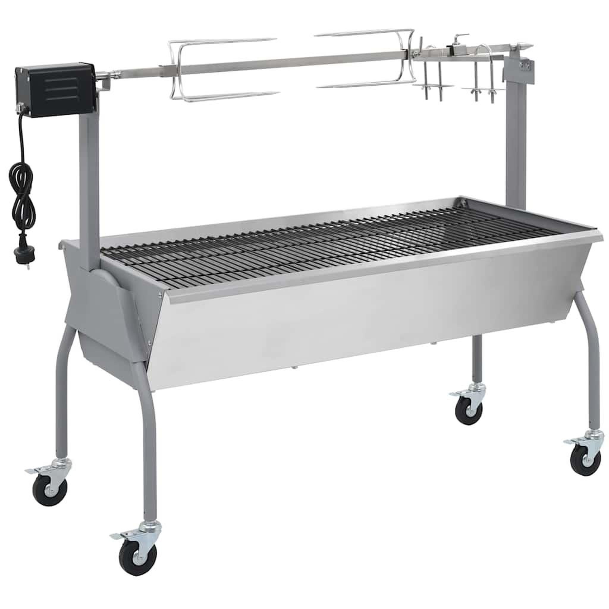 VIDAXL Rotissoire pour barbecue electrique acier inoxydable