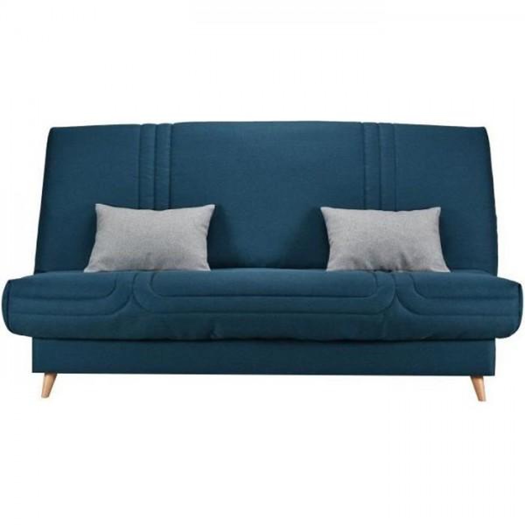 Voir la diapositive 1 : BULTEX COMFORT BULTEX Clic clac 3 places - Tissu Bleu - Made in France - L 192 x P 95 x H 101 - MONA