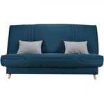 BULTEX COMFORT BULTEX Clic clac 3 places - Tissu Bleu - Made in France - L 192 x P 95 x H 101 - MONA