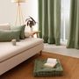 Voir la diapositive 3 : Paris Prix Coussin de Sol Uni  Panama  50x50cm Vert Argile