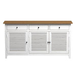 Rendez vous déco Buffet en bois recyclé blanc effet vieilli-Casa