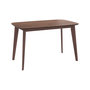 Voir la diapositive 1 : MAISON PAVANE Table rectangulaire 4 personnes en bois foncé 120 cm-Oman
