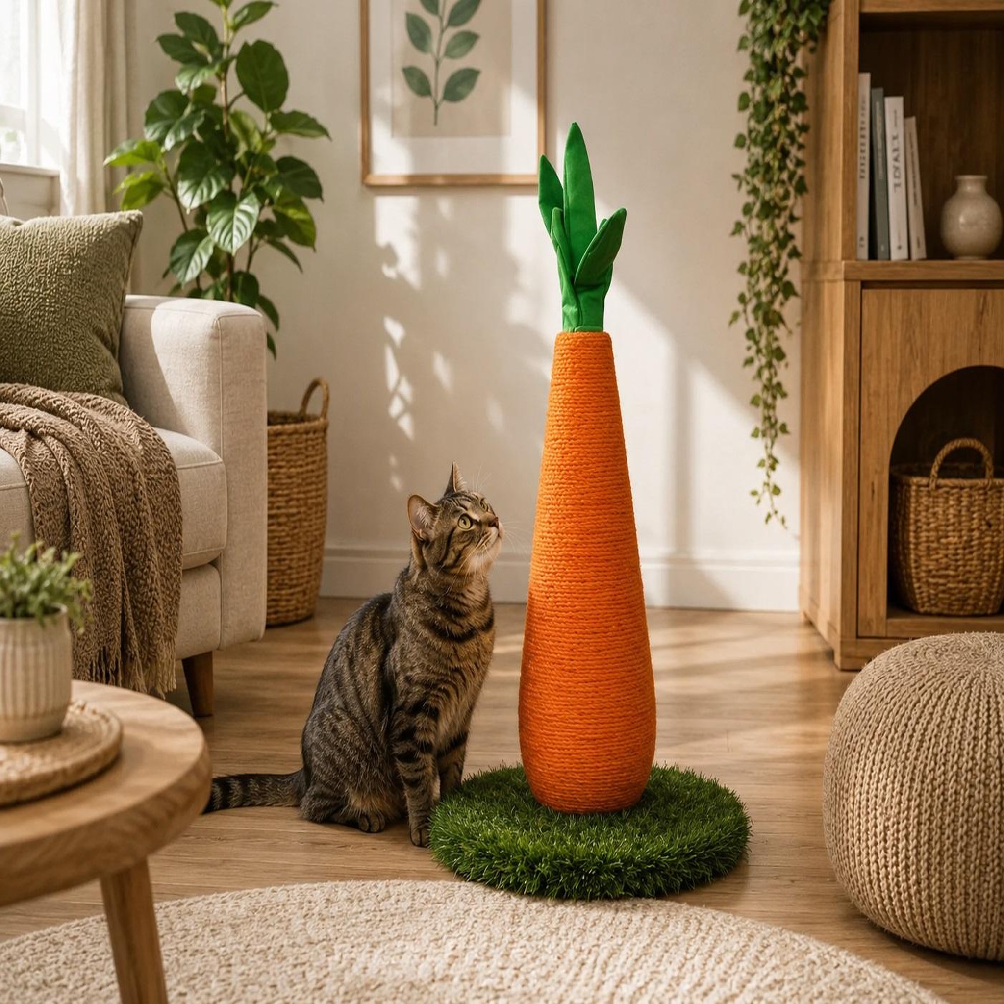 Voir la diapositive 4 : Eden Jouet griffoir wuttel carotte arbre a griffer pour chat 69cm