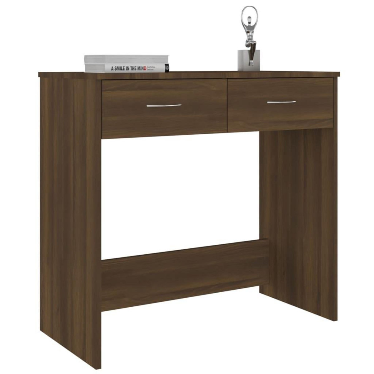 VIDAXL Bureau chene marron 80x40x75 cm bois d'ingenierie