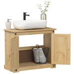 VIDAXL Armoire lavabo de salle de bain  bois de pin massif
