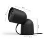 Voir la diapositive 3 : Philips Caméra de surveillance HUE SECURE avec support bureau noire