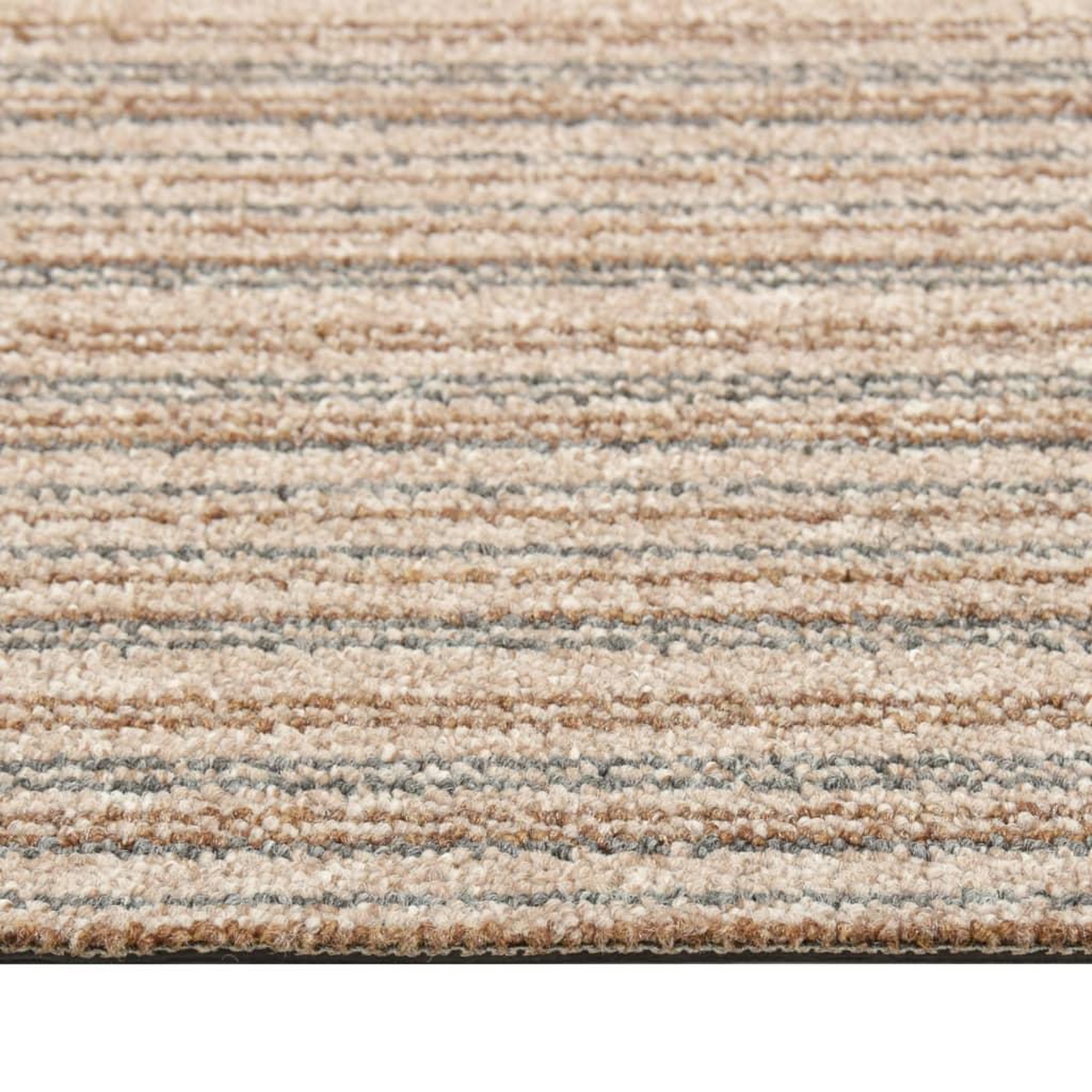 Voir la diapositive 5 : VIDAXL Dalles de tapis de sol 20 pcs 5 m^2 50x50 cm Beige raye
