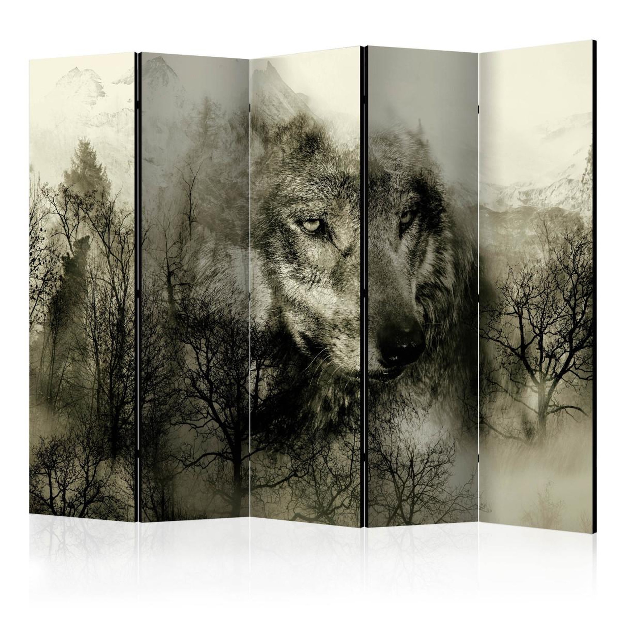 Paris Prix Paravent 5 volets  mountain predator beige  172x225cm