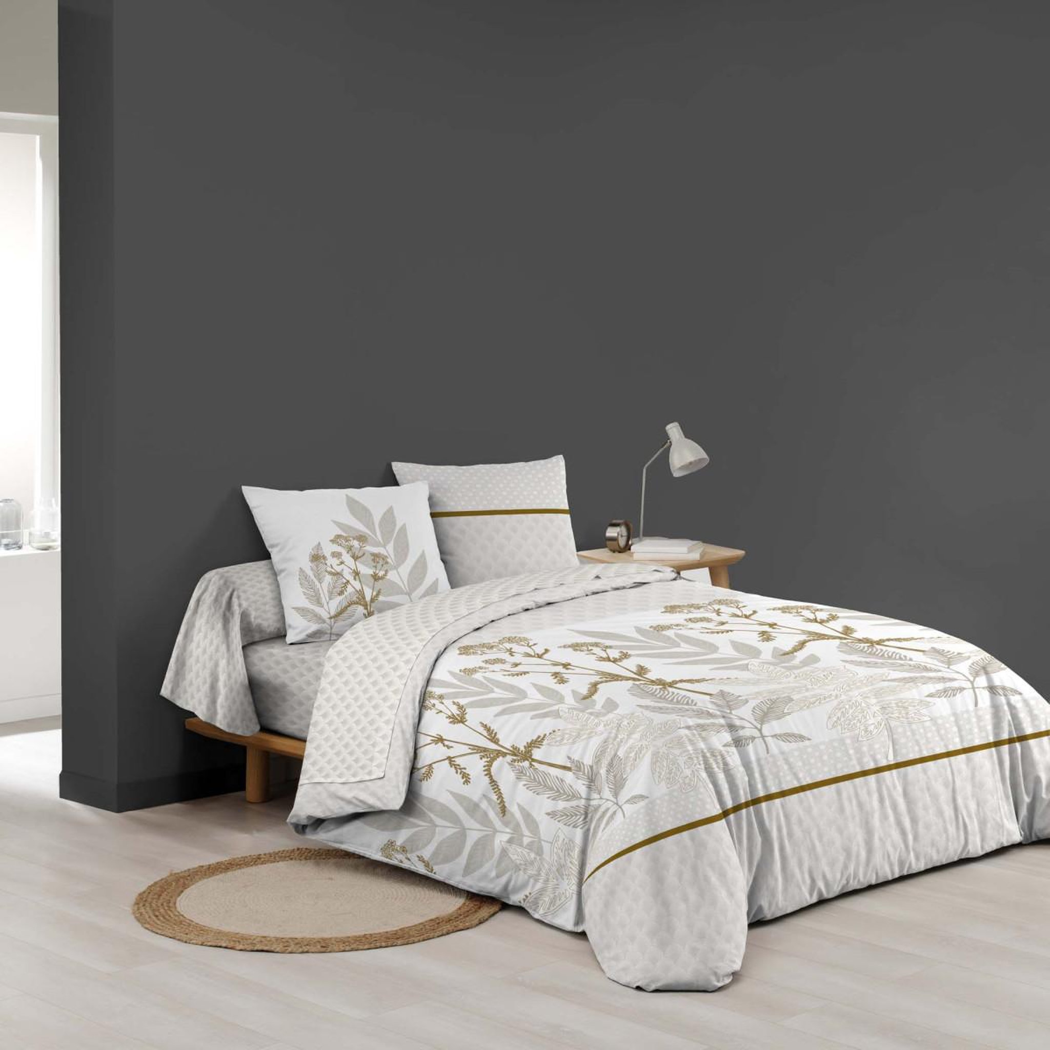Douceur d'Intérieur Parure de lit 6 pièces  raoni  260x240cm naturel