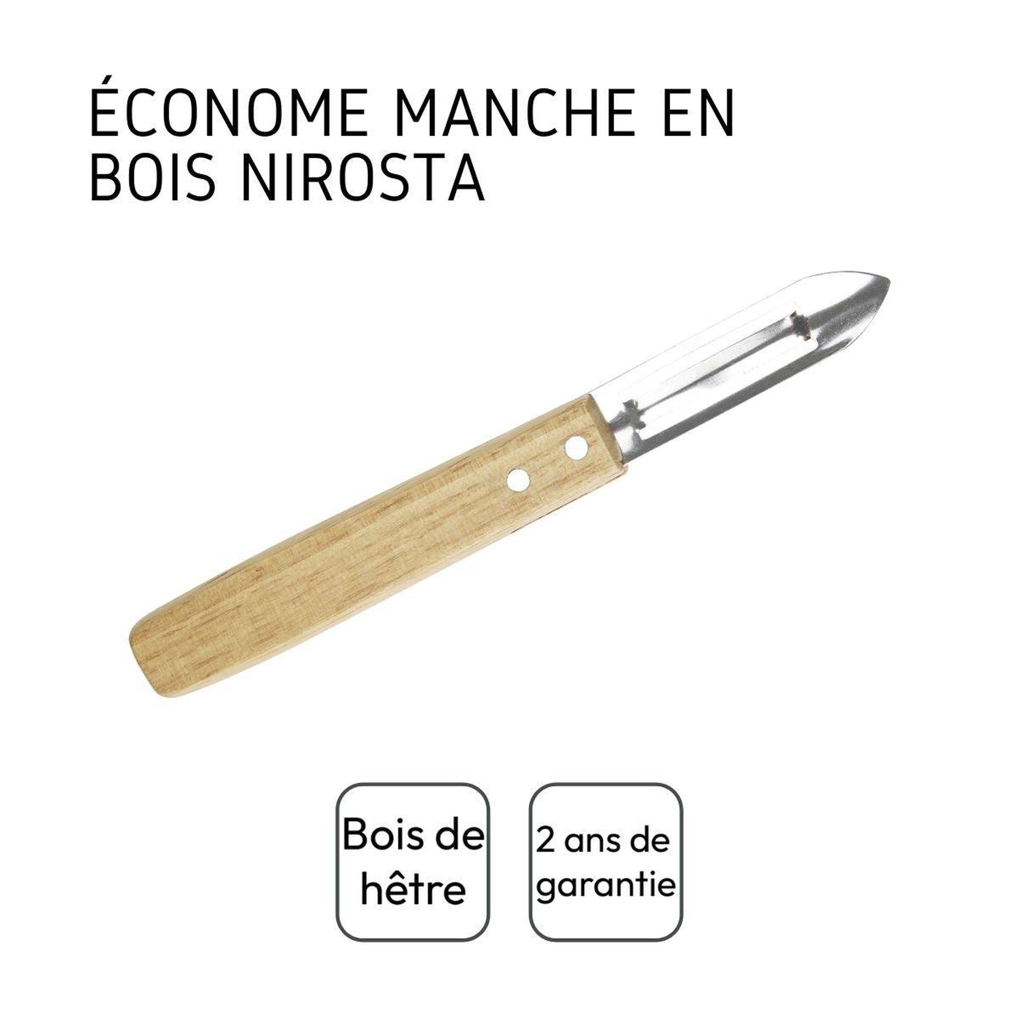 Voir la diapositive 6 : NIROSTA Set de 4 éplucheurs en inox et bois nirosta country