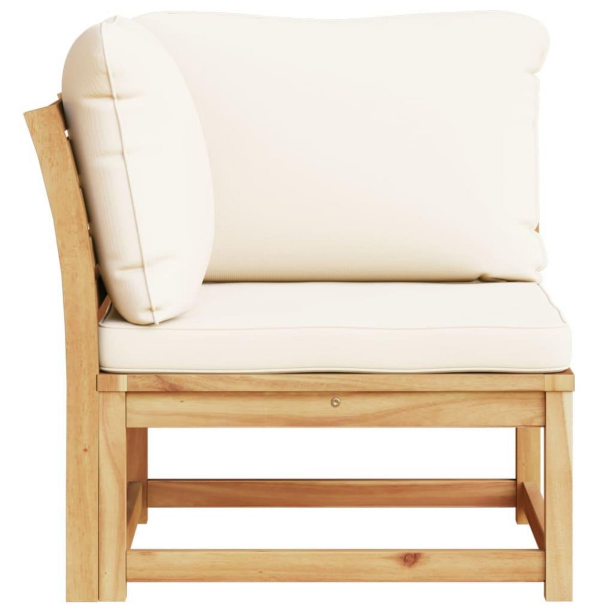 VIDAXL Canape d'angle de jardin coussins 73x73x65cm bois massif acacia