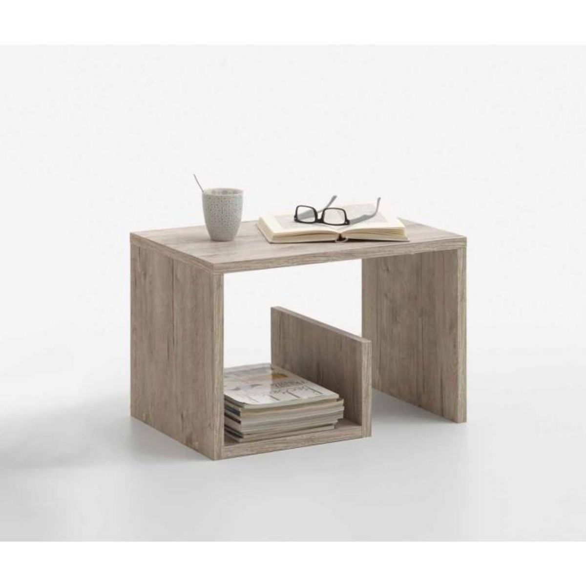 Paris Prix Table d'Appoint Design  Kani  59cm Chêne Sable