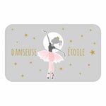 Paris Prix Tapis Enfant Déco  Danseuse Étoile  45x75cm Gris