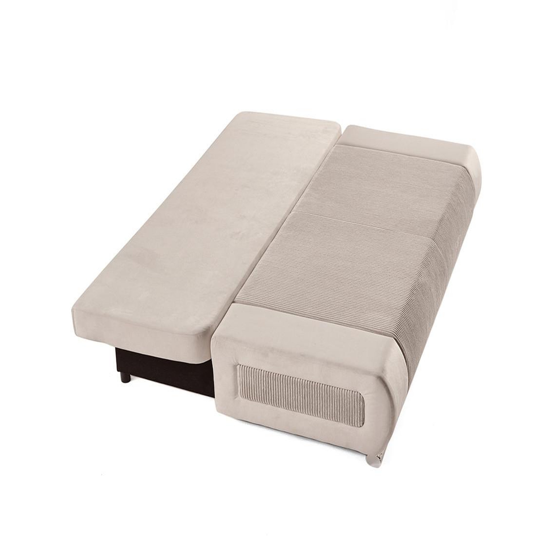 Voir la diapositive 3 : BEST MOBILIER Elio - canapé 3 places convertible - avec coffre - en velours et velours côtelé