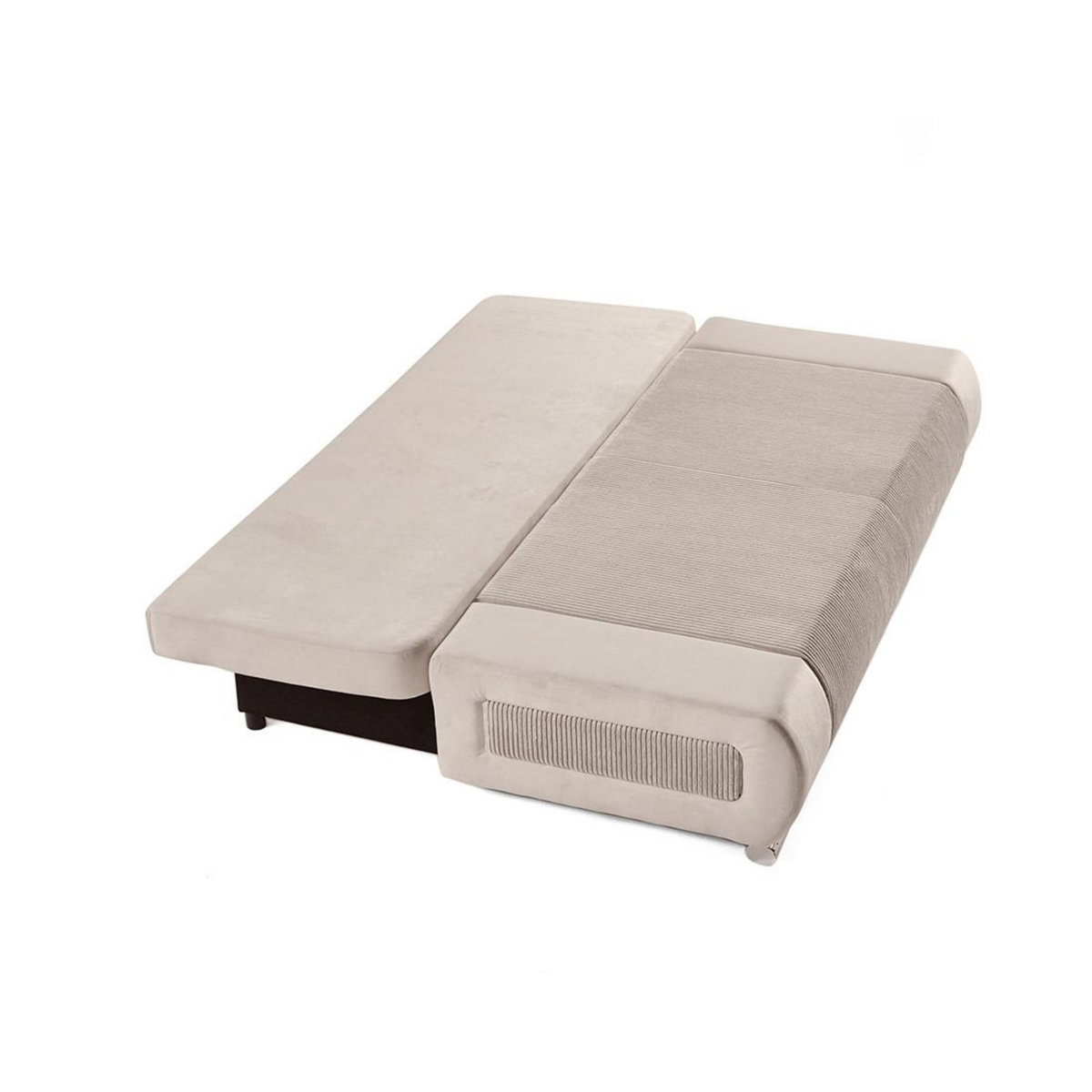 BEST MOBILIER Elio - canapé 3 places convertible - avec coffre - en velours et velours côtelé